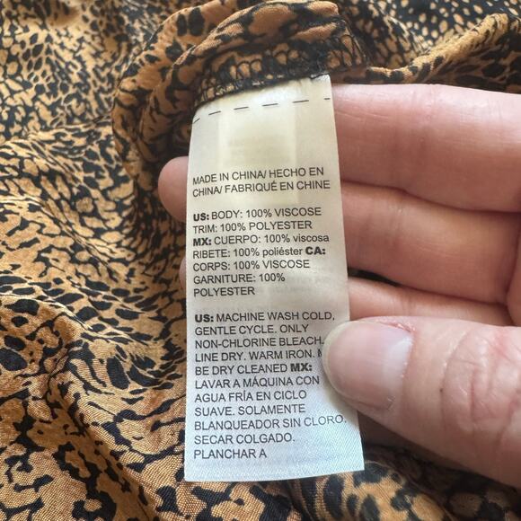 NWT $129 Chico's Animal Print Blocked Sheath Dress 2.5 US 14 Viscose Leopard - Picture 8 of 9